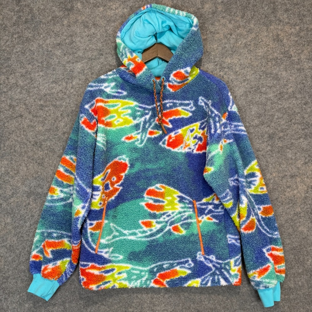 Disney Avatar Pandora Sherpa Fleece Hoodie Adult Small Fish Wildlife Vibrant